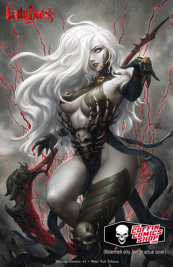 LADY DEATH NECROTIC GENESIS #1 MEGAFOIL EDITION KENDRICK LIM