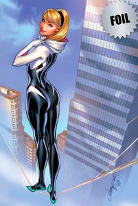 SPIDER-GWEN GHOST SPIDER #5 J SCOTT CAMPBELL VIRGIN NYCC 2024 FOIL