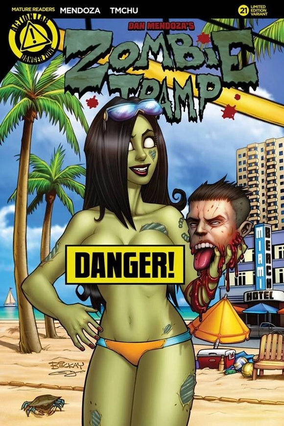ZOMBIE TRAMP #21  RISQUE VARIANT BILL MCKAY W/ COA