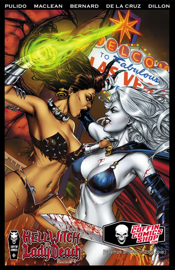 HELLWITCH VS LADY DEATH WARGASM #1 HARD COVER HC EDITION MIKE KROME