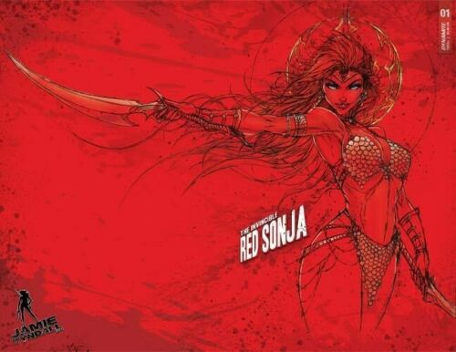 INVINCIBLE RED SONJA #1 BLOOD RED JAMIE TYNDALL LTD 100