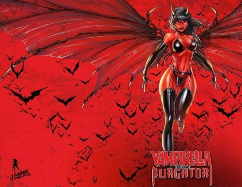 VAMPIRELLA VS PURGATORI #3 WRAPAROUND VARIANTS JAMIE TYNDALL ltd 150 BLOOD RED