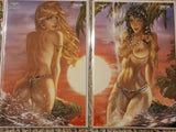 GRIMM FAIRY TALES #39 & ROBYN HOOD JUSTICE #1 VIP COMICFEST LTD 100 Z RATED EBAS CONNECTING COVERS