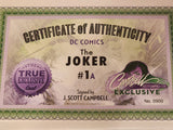 THE JOKER #1 SIGNED BY J SCOTT CAMPBELL W/ COA