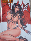 HELLWITCH PIN UPS #1 DAWN MCTEIGUE COMISSION EDITION COMPLETE SET OF 4 LTD 65 COPIES EACH