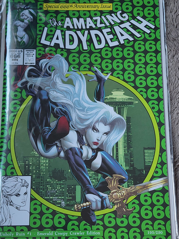 LADY DEATH UNHOLY RUIN #1 CREEPY CRAWLER EMERALD EDITION