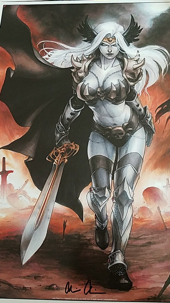 11X17 SIGNED LADY DEATH