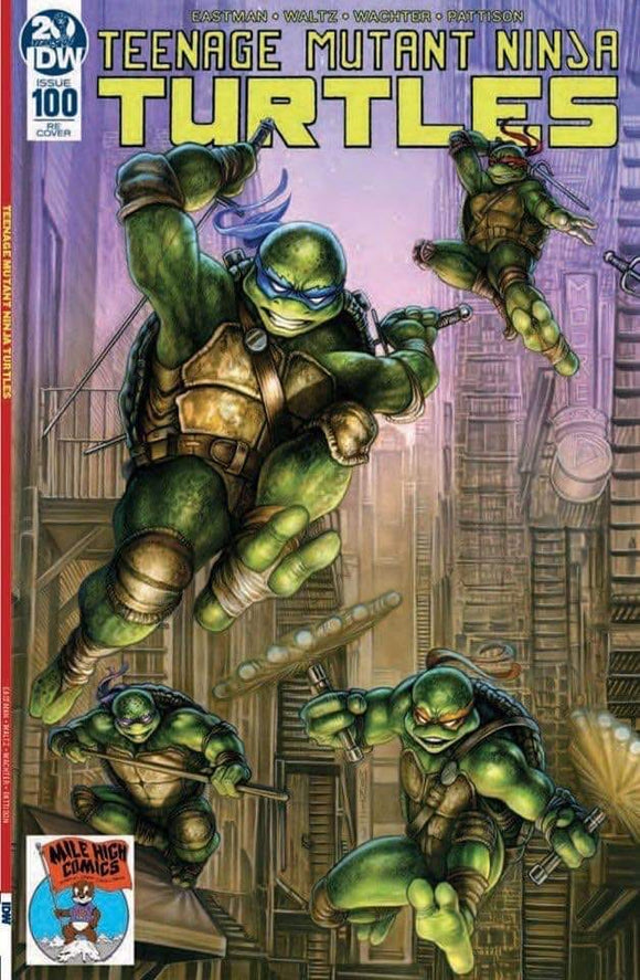 TMNT#100 MICHAEL SIGNED MONTE MOORE EXCLUSIVE
