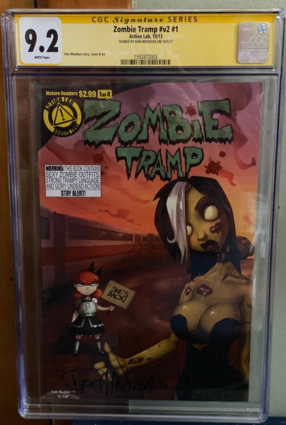 ZOMBIE TRAMP #V2 #1 CGC 9.2 DAN MENDOZA