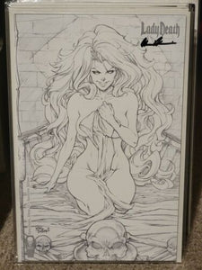 LADY DEATH APOCALYPTIC ABYSS #2 MIKE DEBALFO RETAILER INCENTIVE EDITION SIGNED BY BRIAN PULIDO W/ COA