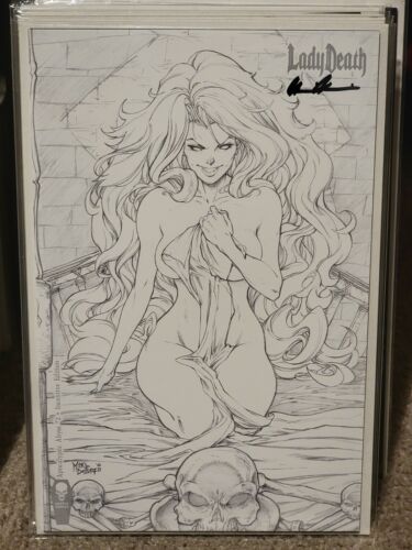 LADY DEATH APOCALYPTIC ABYSS #2 MIKE DEBALFO RETAILER INCENTIVE EDITION SIGNED BY BRIAN PULIDO W/ COA
