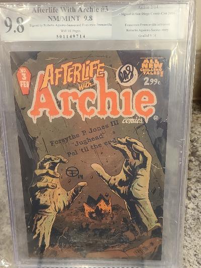 AFTERLIFE WITH ARCHIE #3 VARIANT SIGNED X 2 9.8 PGX