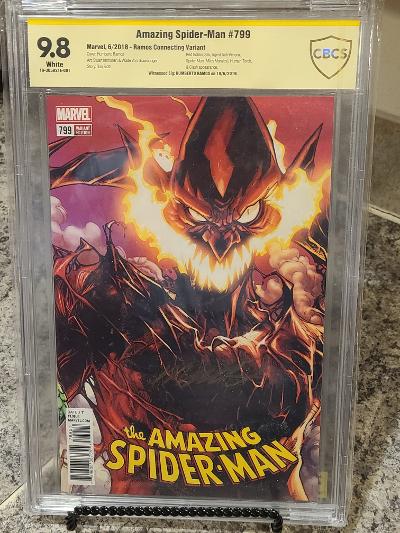 AMAZING SPIDERMAN #799 RAMOS CONNECTION VARIANT 9.8 CBCS SIGNED